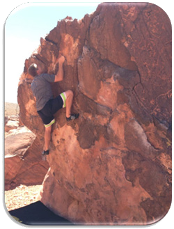 Residents rock climbing Family Medicine Residency (FMR) residents rock climbing